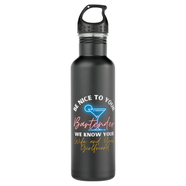 Funny Badminton Kiss My Ace 710 Ml Water Bottle (Front)