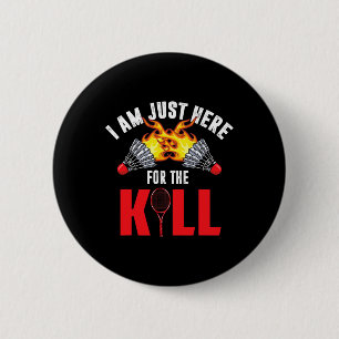 Funny Badminton Lover Shirt Badminton Player Badmi 6 Cm Round Badge
