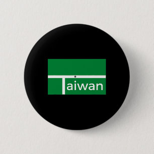 Funny Badminton Match Taiwan New Flag Design 6 Cm Round Badge