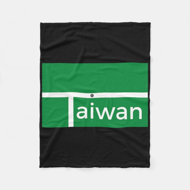 Funny Badminton Match Taiwan New Flag Design  Fleece Blanket (Front)