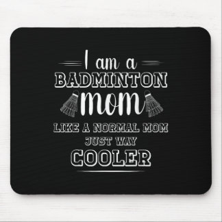 Funny Badminton Mum Shirt Women Badminton Player Mouse Mat