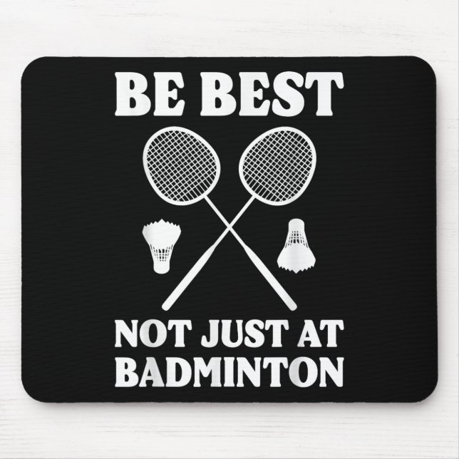 Funny Badminton Player Badminton Commentator  Mouse Mat (Front)