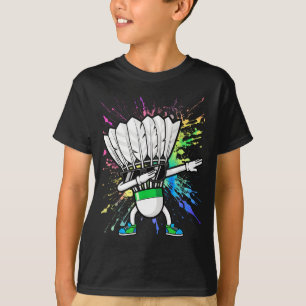Funny Badminton Player Kids Boys Men Women Shuttle T-Shirt