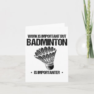 Funny Badminton Player Love Shuttle Design 12  Card