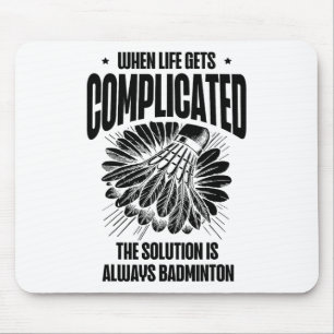 Funny Badminton Player Love Shuttle Design 15 Mouse Mat