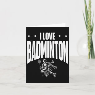 Funny Badminton Player Love Shuttle Design 1  Card