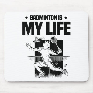 Funny Badminton Player Love Shuttle Design 1 Mouse Mat