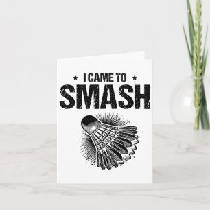 Funny Badminton Player Love Shuttle Design 24 Card