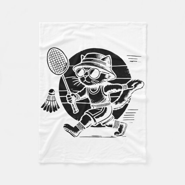 Funny Badminton Player Love Shuttle Design 25  Fleece Blanket (Front)