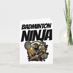 Funny Badminton Player Love Shuttle Design 26 Card