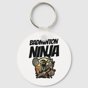 Funny Badminton Player Love Shuttle Design 26  Key Ring