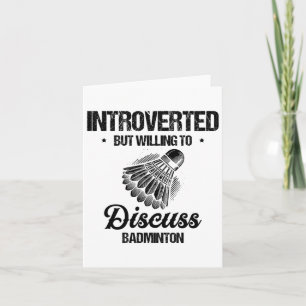 Funny Badminton Player Love Shuttle Design 27  Card