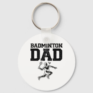 Funny Badminton Player Love Shuttle Design 2 Key Ring