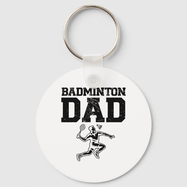Funny Badminton Player Love Shuttle Design 2  Key Ring (Front)