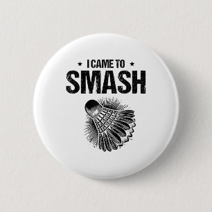 Funny Badminton Player Love Shuttle Design 5 6 Cm Round Badge