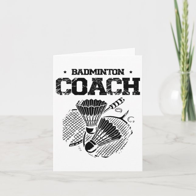 Funny Badminton Player Love Shuttle Design 5  Card (Front)