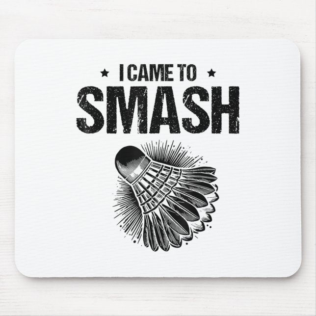 Funny Badminton Player Love Shuttle Design 5  Mouse Mat (Front)