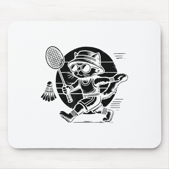 Funny Badminton Player Love Shuttle Design 6  Mouse Mat (Front)