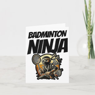 Funny Badminton Player Love Shuttle Design 7 Card