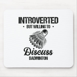 Funny Badminton Player Love Shuttle Design 8 Mouse Mat