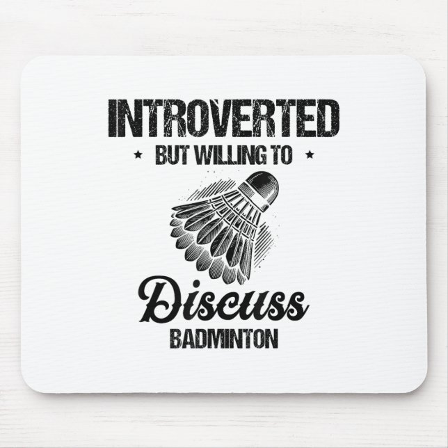 Funny Badminton Player Love Shuttle Design 8  Mouse Mat (Front)