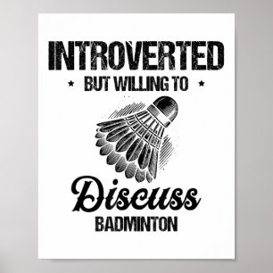 Funny Badminton Player Love Shuttle Design 8  Poster