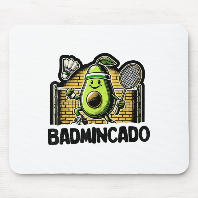 Funny Badminton Player Love Shuttle Design _9  Mouse Mat (Front)
