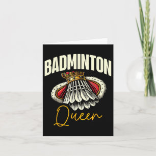 Funny Badminton Player Love Shuttle Design  Card