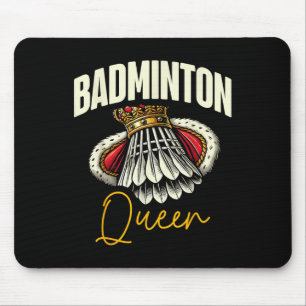 Funny Badminton Player Love Shuttle Design Mouse Mat
