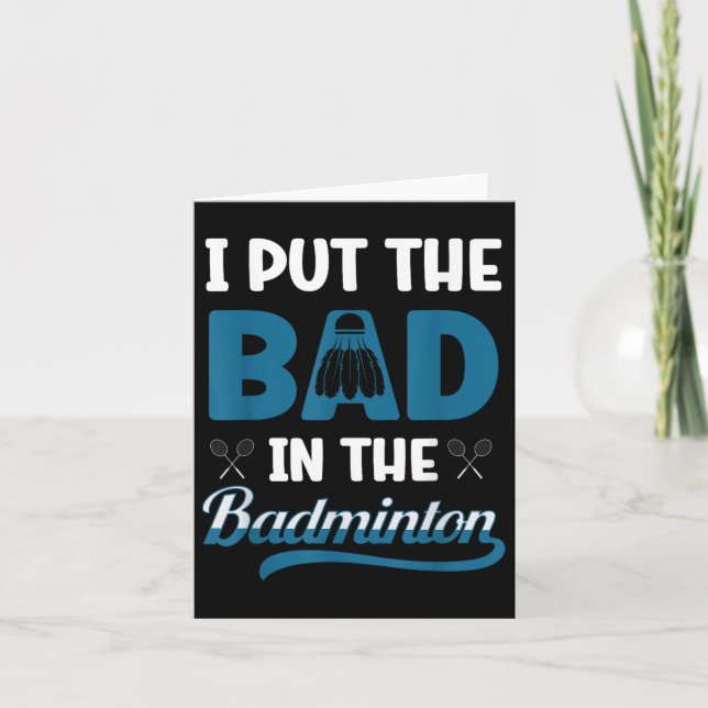 Funny Badminton Player Shuttle Badminton Lover  Card (Front)