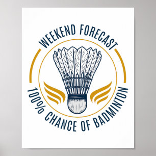 Funny Badminton Shirt Men Women Badminton Player 7 Poster