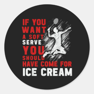 Funny Badminton Shirt Men Women Badminton Player Classic Round Sticker