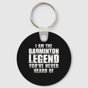 Funny Badminton Shirt Men Women Badminton Player Key Ring