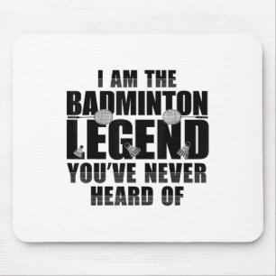 Funny Badminton Shirt Men Women Badminton Player Mouse Mat