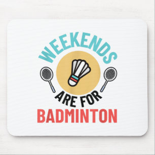 Funny Badminton Shirt Men Women Badminton Player Mouse Mat