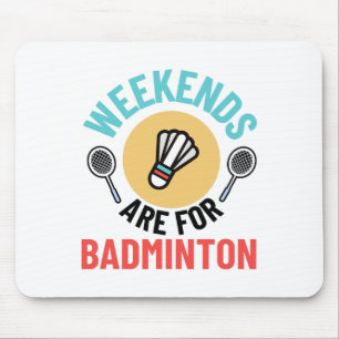 Funny Badminton Shirt Men Women Badminton Player Mouse Mat