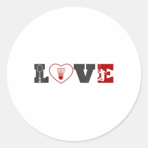 Funny Badminton Shirt Women Badminton Player Classic Round Sticker