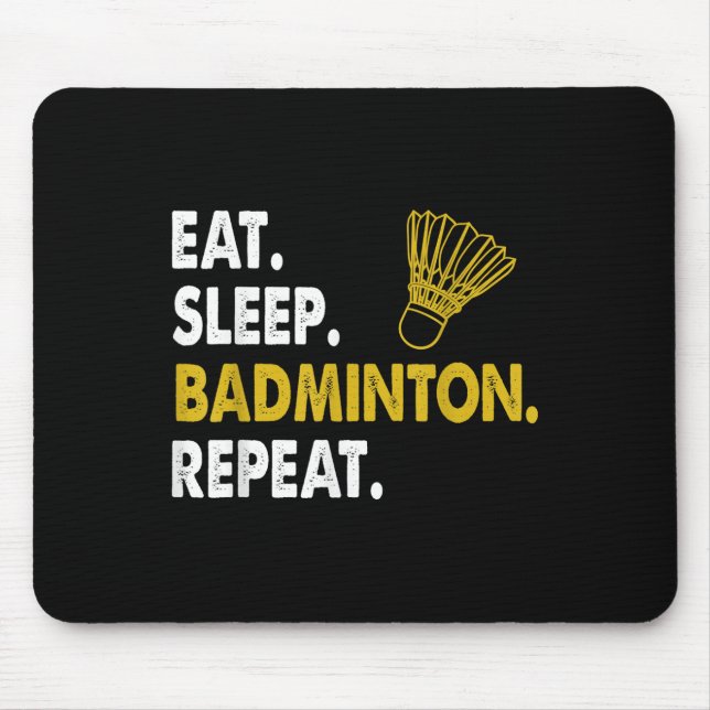 Funny Badminton Shuttle Novelty Tee  Mouse Mat (Front)