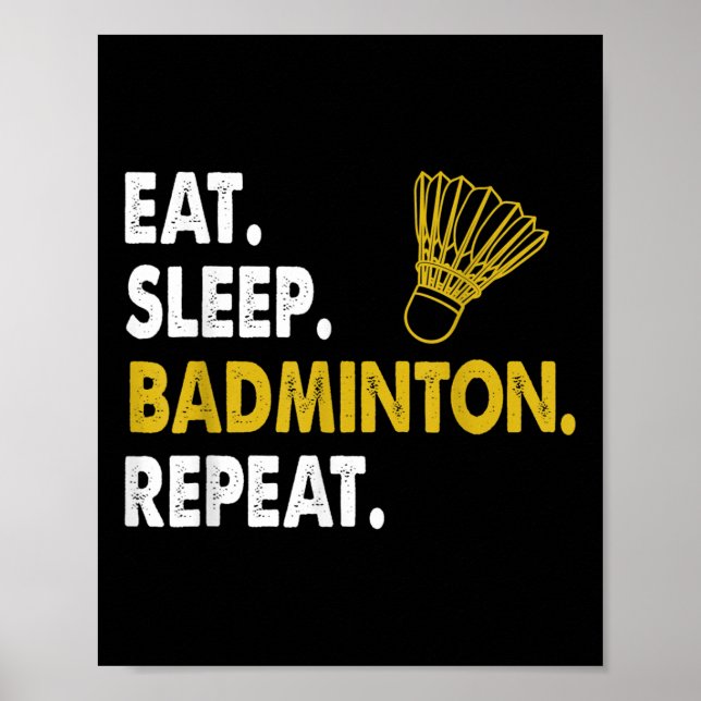 Funny Badminton Shuttle Novelty Tee  Poster (Front)