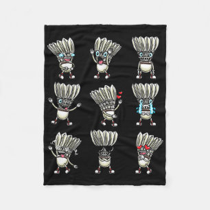 Funny Badminton Shuttle Player Design Men Women _9 Fleece Blanket