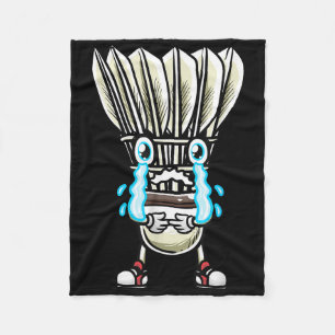 Funny Badminton Shuttle Player Design Men Women Fleece Blanket