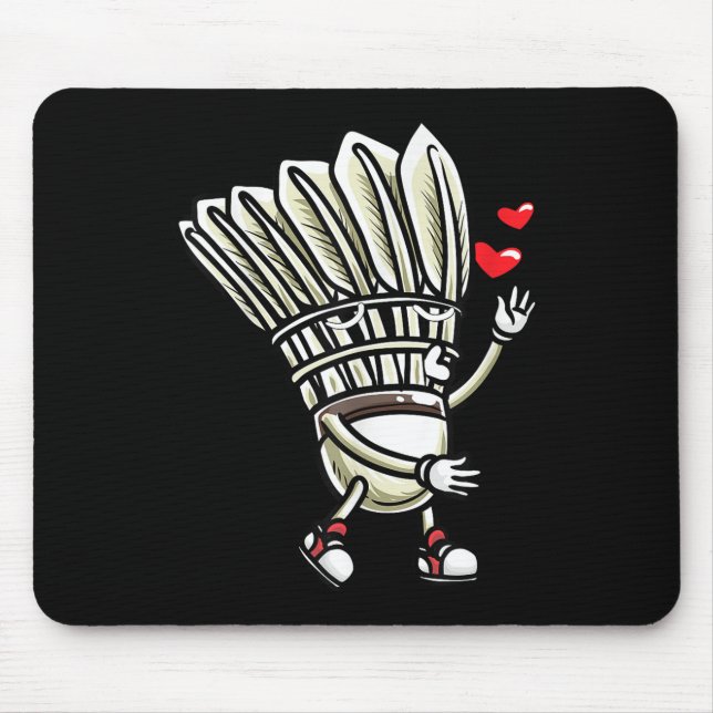 Funny Badminton Shuttle Player Design Men Women  Mouse Mat (Front)