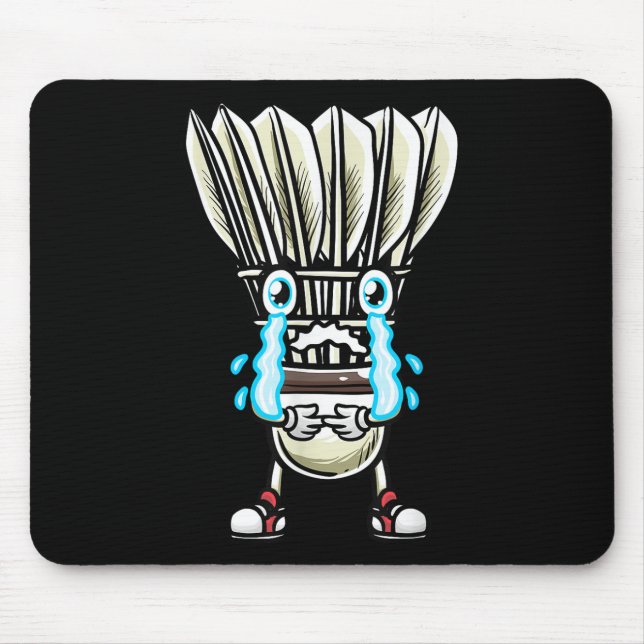 Funny Badminton Shuttle Player Design Men Women  Mouse Mat (Front)