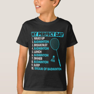 Funny Badminton Shuttle Rackets Novelty Tee