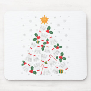 Funny Badminton Xmas Tree Lights Santa Men Women C Mouse Mat