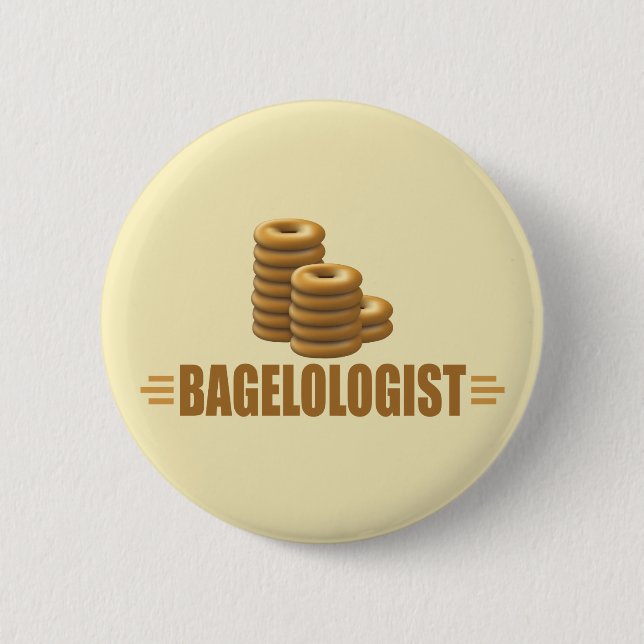 Funny Bagel 6 Cm Round Badge (Front)