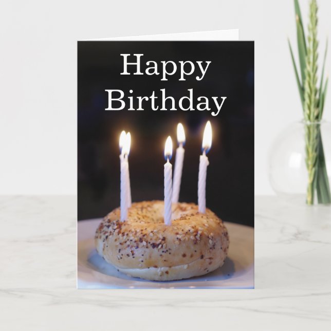 Funny Bagel Birthday Card (Front)