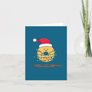 Funny Bagel Christmas Graphics Lights Lover Card
