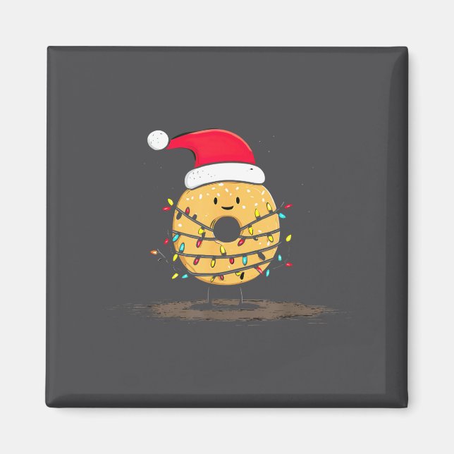 Funny Bagel Christmas Graphics Lights Lover  Magnet (Front)