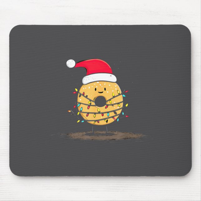 Funny Bagel Christmas Graphics Lights Lover  Mouse Mat (Front)